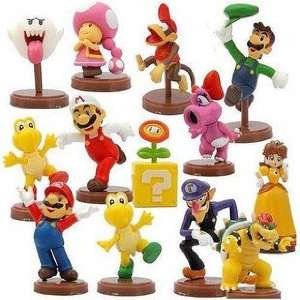  13 Super Mario Bros. Character Mini Figure Set Everything 