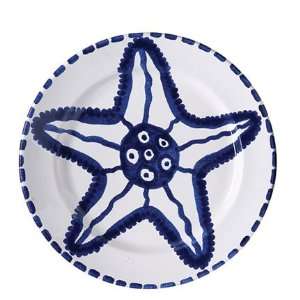  Vietri Blu Mare Starfish Round Platter 13.5 in