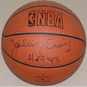 Julius Erving Autographed Basketball 