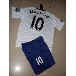  logo arsenal away #10 bergkamp soccer jersey football jersey 