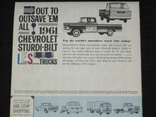 1961 Chevrolet Wheel Waking Folder Sales Brochure  