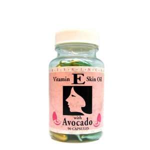  Vitamin E Skin Oil with Avocado 90 Capsules Beauty