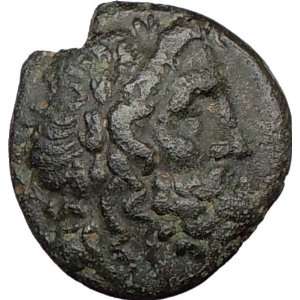    THESSALONICA 158BC Zeus & Bull Ancient Greek Coin 