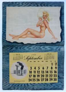 ALBERTO VARGA Vintage ORIGINAL Pin Up Calendar 1944 ESQUIRE Sexy 