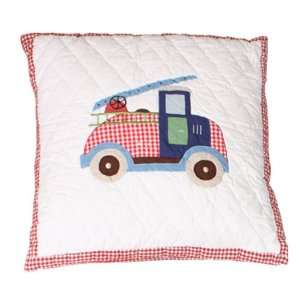  Fire Truck Quilted Pillow