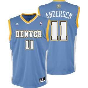  Andersen Light Blue Adidas Revolution 30 NBA Replica Denver Nuggets 