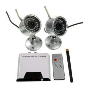  2 Night Vision Cameras W/ 2.4 GHz Wireless Receiver 
