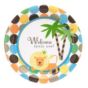  Lets Party By Hallmark King of the Jungle Dinner Plates 