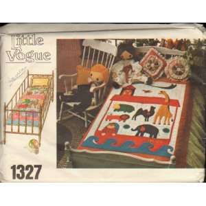   Childs Quilt with Embroidery and Applique Transfers (Vintage Pattern
