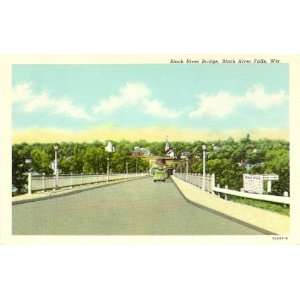  1940s Vintage Postcard Black River Bridge   Black River 
