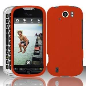 Orange Rubberized Snap on Protective Cover Case for HTC myTouch Slide 