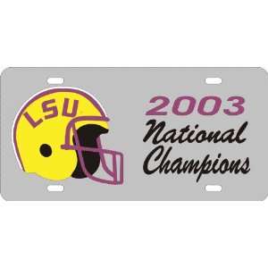  LSU Tigers 2003 National Champions Helmet Mirror Car Tag 
