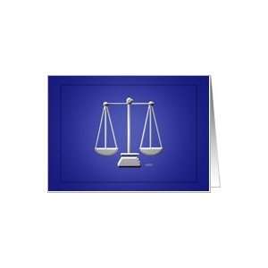  Scales of Justice Lawyer Blank Note Card Health 