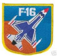 AIR FORCE FIGHTING FALCON F 16 JET SHOULDER PATCH  
