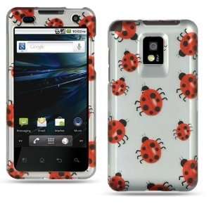 SILVER RED LADY BUGS Sanp on Rubber Feel Protector Hard Cover Case for 