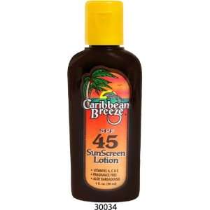  Caribbean Breeze SPF 45 SunScreen Lotion, 1 oz (30 ml 