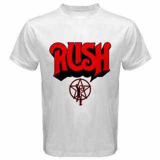 New Hot Rush Progressive Rock Band Mens White T Shirt Size S   3XL 