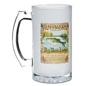  Big Game Wildlife Personalized Frosted Beer Mug Set   Big Bass 