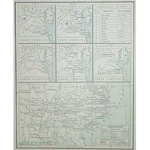   1887 Antique Map of Secession of the Southern States