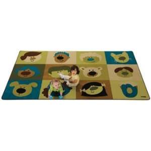    Natures Colors Friendly Faces Classroom Rug