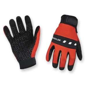  Value Brand Handler Plus Handler Glove,Hook/Loop,Red,M,Pr 