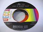 Rock 45 BRENDA LEE Save Me For a Rainy Day on Decca