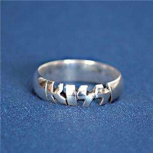 KISS LOGO STERLING SILVER Ring,ANY SIZE  