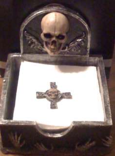 Ala Muerte Skull Tombstone Napkin Holder New  