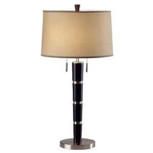  Nova Konico Dark Brown Wood Table Lamp