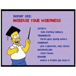    Postcard HOMER SIMPSON   Increase Your Wordiness 