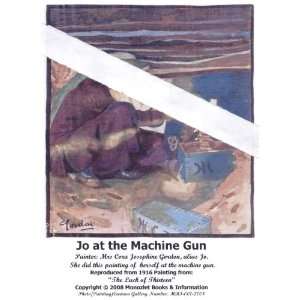  Jo at the Machine Gun Reprint of 1916 Color Painting 