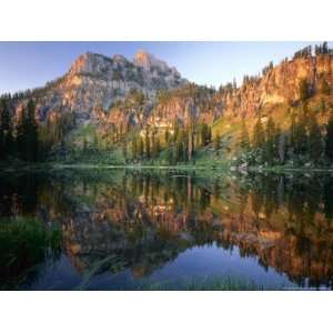 Mt. Magog Reflected in White Pine Lake at Sunrise, Wasatch 