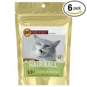 Pet Naturals of Vermont Hairball Soft Chew, 45 Count (Pack of 6)