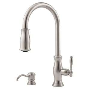  Pfister F5297TMS Hanover High Arc Pull Down Kitchen Faucet 