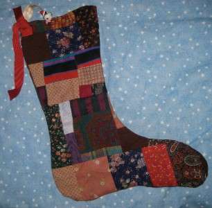 VINTAGE LOOK QUILTED STOCKING W/ MINNIE MOUSE ORNAMENT  