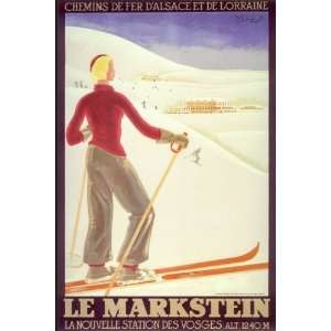  Le Markstein   Very Nice French Ski Poster