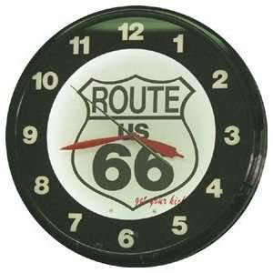     20 Inch Route 66 Banded Neon Clock