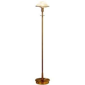   Holtkoetter Antique Brass Alabaster Brown Floor Lamp