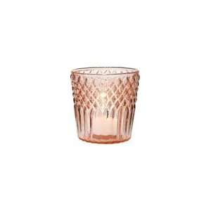  Vintage Pink Tealight Candle Holder (diamond top design 