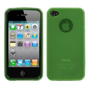  APPLE IPHONE 4 4G AT&T VERIZON SEMI TRANSPARENT TPU GREEN 