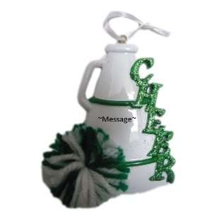  Personalized Sports Cheer Green Ice Christmas Holiday Gift 