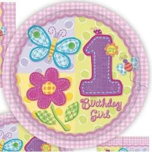   Girls 1st Birthday Dinner Plates (8) Party Supplies Toys & Games