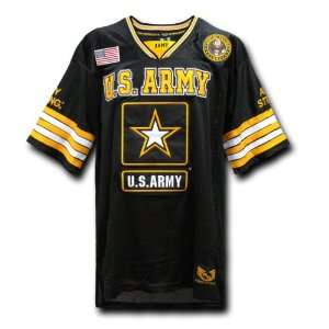  NEW USA Army Star BLACK Military Football Jersey SIZE 