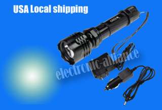 CREE 500LM Lumens Q5 LED Flashlight Torch Black  
