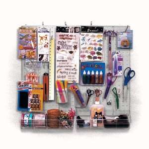  Clear Frosted Pegboard   Craft Center and Scrapbook 