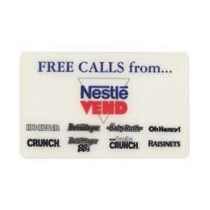  Collectible Phone Card Nestle Vend (With 8 B&W Candy Bar 