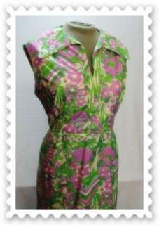 Vintage 60s MOD Aline Spring Floral Dress w Jacket B40  