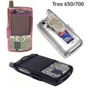  Crystal Clear Case for Treo 650/700 w/ Belt Clip    [PINK 