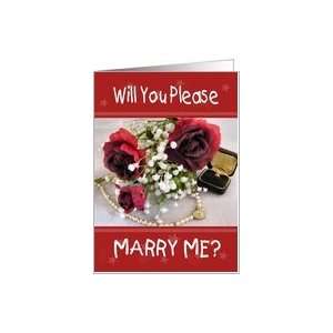  Marriage Proposal   Red Roses & Ring Card Health 