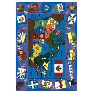  Joy Carpets Educational Flags Of Canada 1455 Blue Kids 